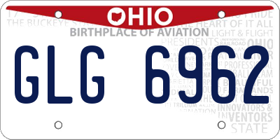OH license plate GLG6962