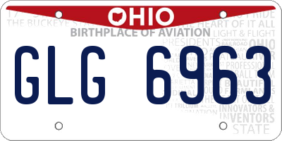 OH license plate GLG6963
