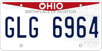 OH license plate GLG6964