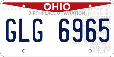 OH license plate GLG6965