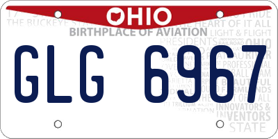 OH license plate GLG6967