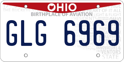 OH license plate GLG6969