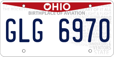 OH license plate GLG6970