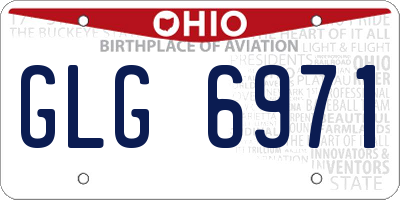 OH license plate GLG6971