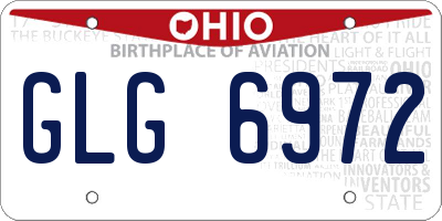 OH license plate GLG6972