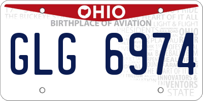 OH license plate GLG6974