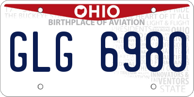 OH license plate GLG6980