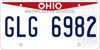 OH license plate GLG6982