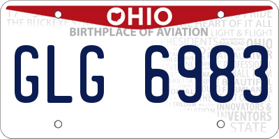 OH license plate GLG6983