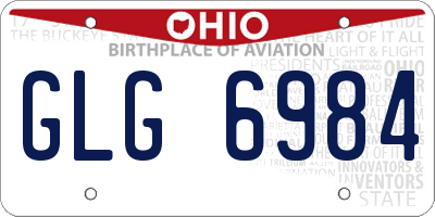OH license plate GLG6984