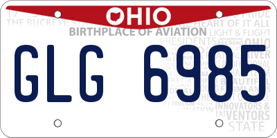 OH license plate GLG6985