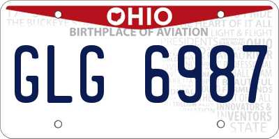 OH license plate GLG6987