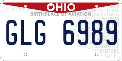 OH license plate GLG6989