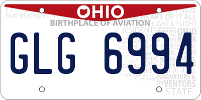 OH license plate GLG6994