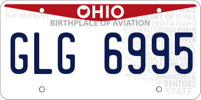 OH license plate GLG6995