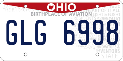OH license plate GLG6998