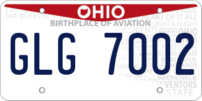 OH license plate GLG7002