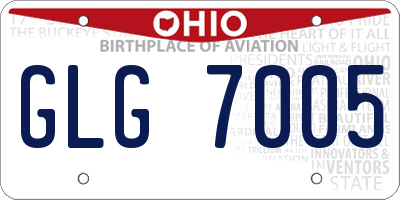 OH license plate GLG7005