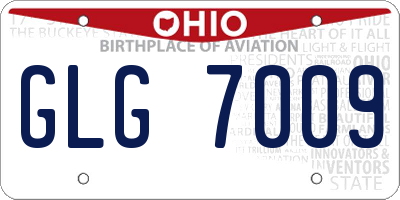OH license plate GLG7009