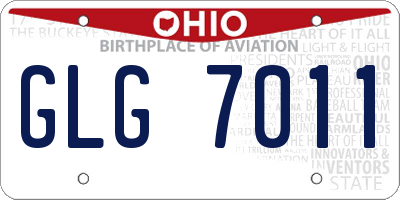 OH license plate GLG7011