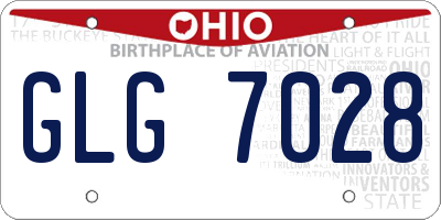OH license plate GLG7028