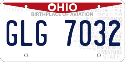 OH license plate GLG7032