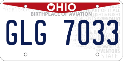 OH license plate GLG7033