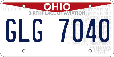 OH license plate GLG7040