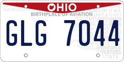OH license plate GLG7044