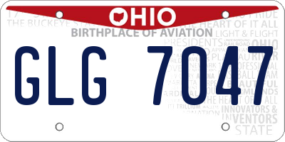 OH license plate GLG7047
