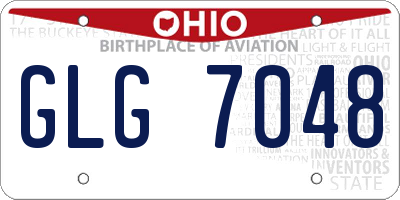 OH license plate GLG7048