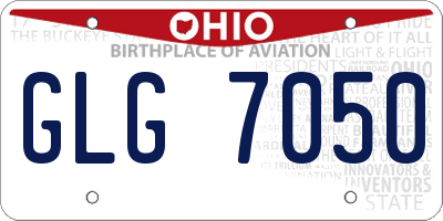 OH license plate GLG7050