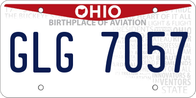 OH license plate GLG7057