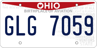 OH license plate GLG7059