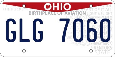 OH license plate GLG7060