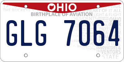 OH license plate GLG7064