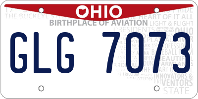 OH license plate GLG7073