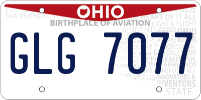 OH license plate GLG7077