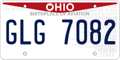 OH license plate GLG7082