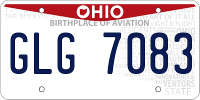 OH license plate GLG7083