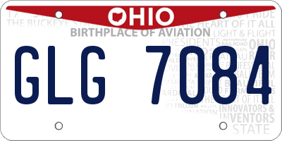 OH license plate GLG7084