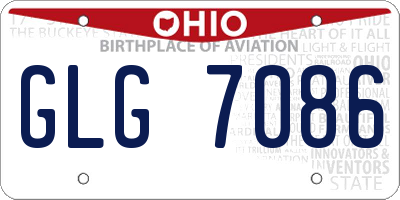 OH license plate GLG7086