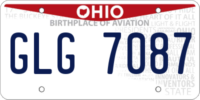 OH license plate GLG7087