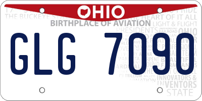 OH license plate GLG7090