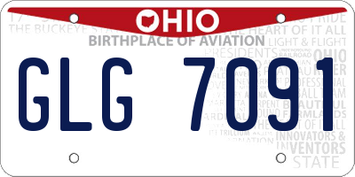 OH license plate GLG7091