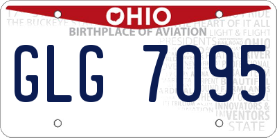 OH license plate GLG7095