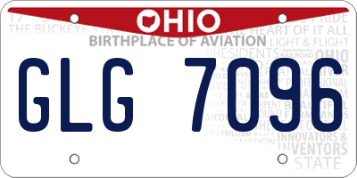 OH license plate GLG7096