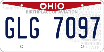 OH license plate GLG7097