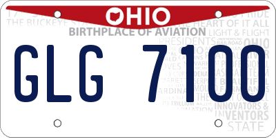 OH license plate GLG7100