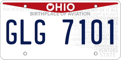 OH license plate GLG7101